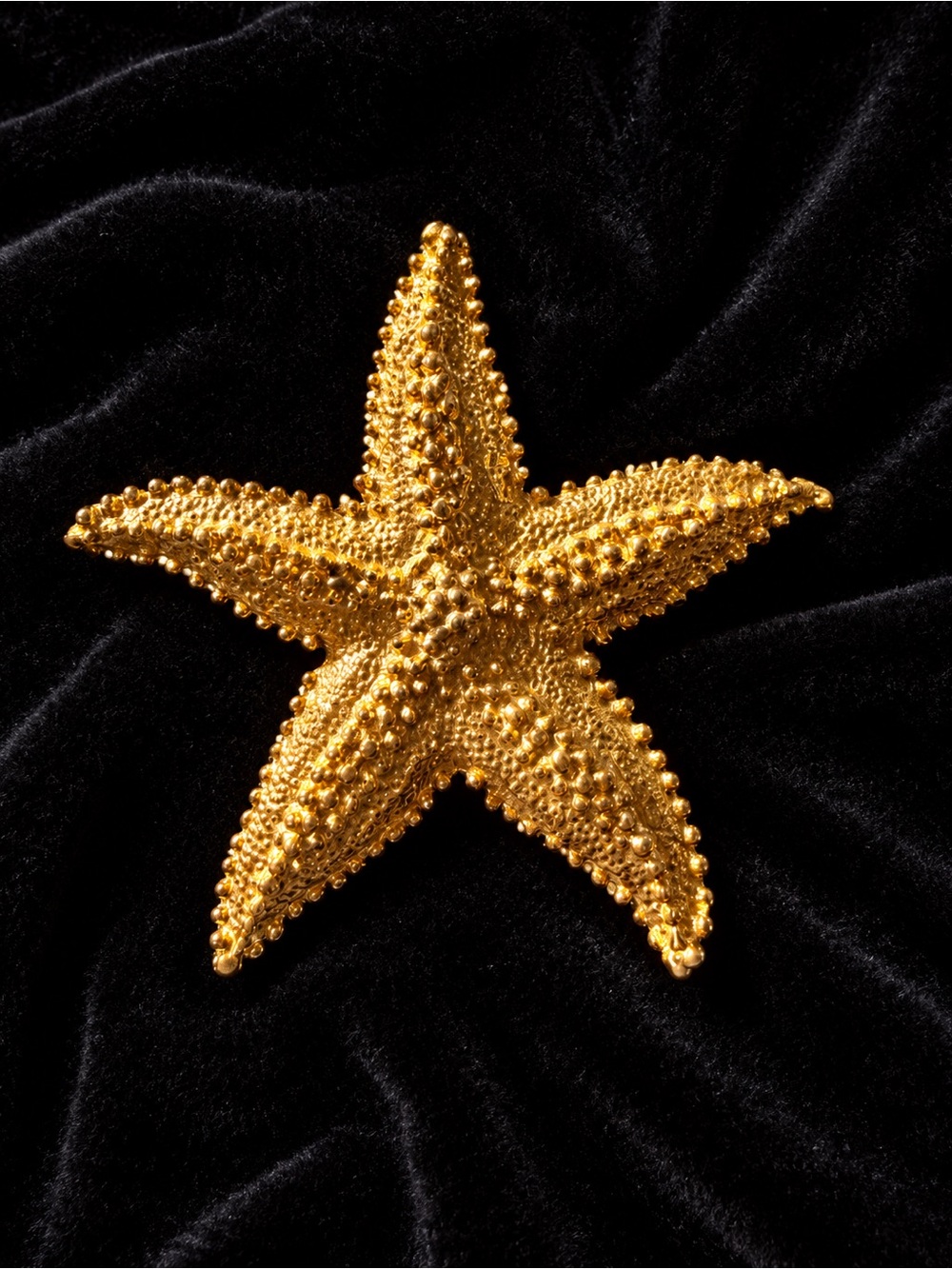 Gold Starfish Brooch